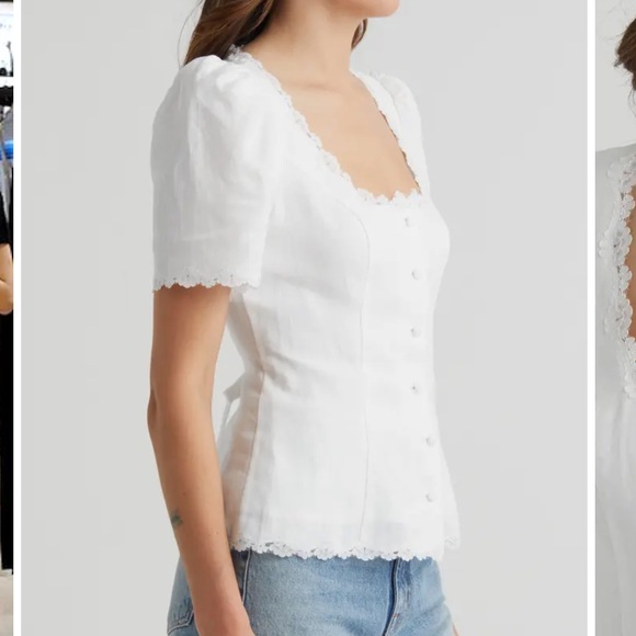 Reformation NEW Anabella Linen Button-Up Top - Picture 3 of 8